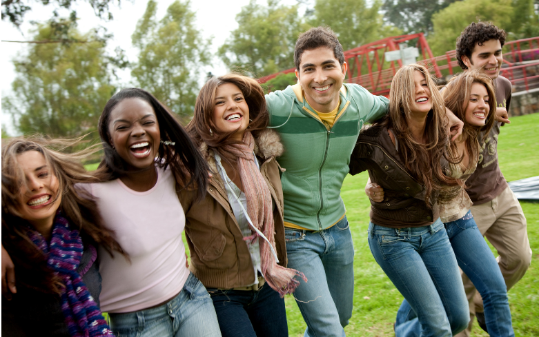 Young people outdoors building confidence, resilience and emotional strength